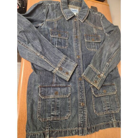 Old Navy Denim Jacket Womens XL Blue Stretch (R) - Picture 4 of 7